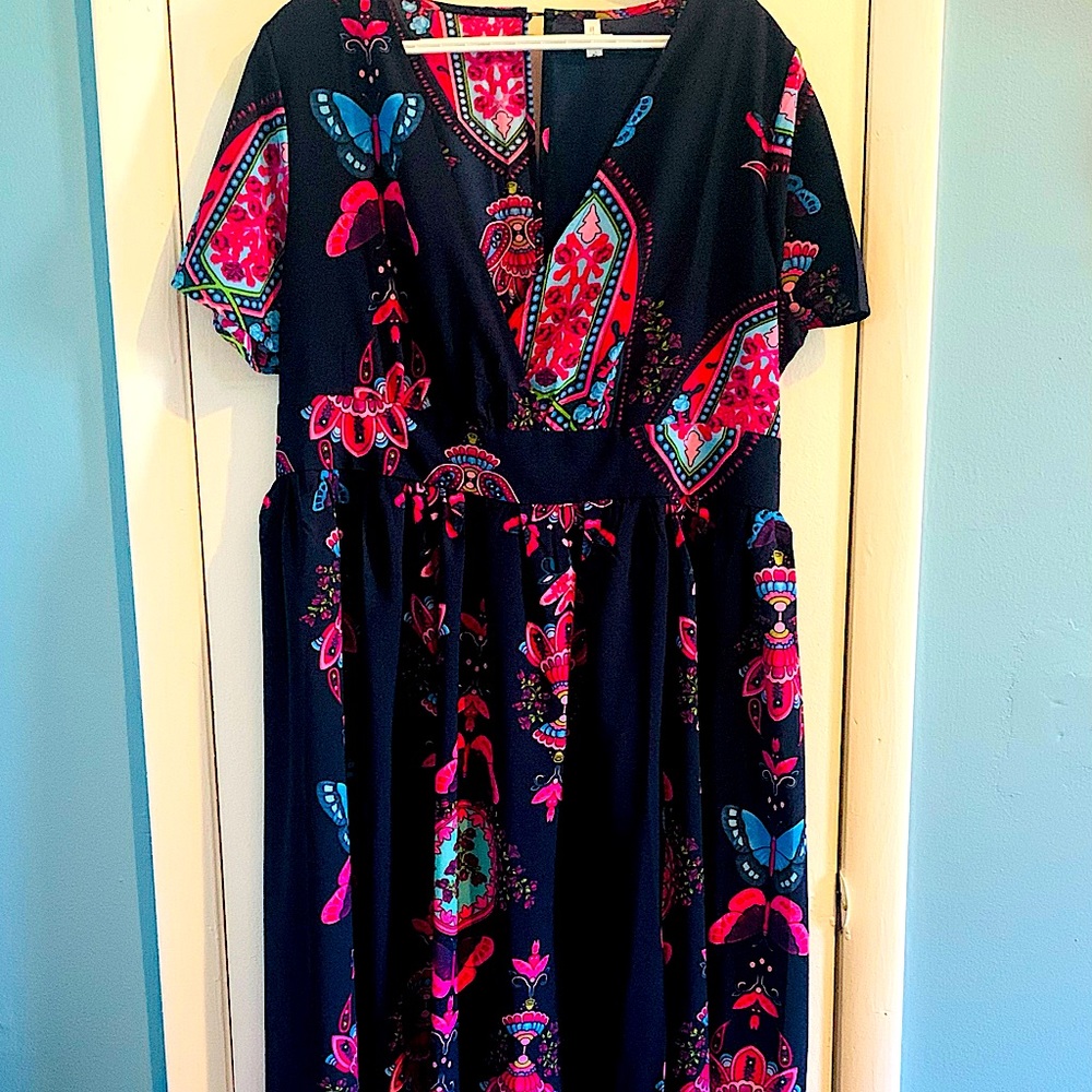 Rosegal Flowered Sexy Maxi Dress